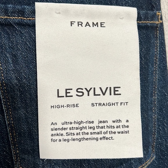 NWT Frame LeSylvie High Rise Straight Fit Button Fly Jeans Size 26 - Picture 5 of 14